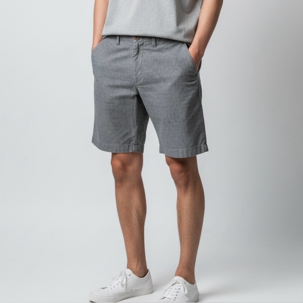 J. Crew Factory Gramercy 9” shorts Gray Chambray 46251 Men’s Size 34 Flat front